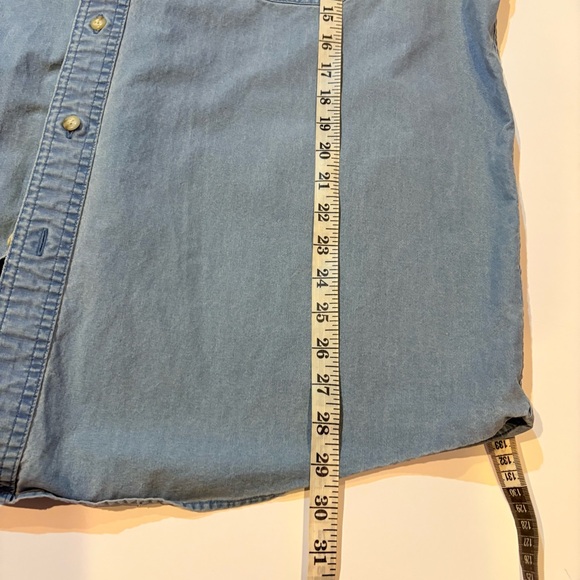 L.L. Bean Blue Casual Button Down Shirt - Picture 4 of 8